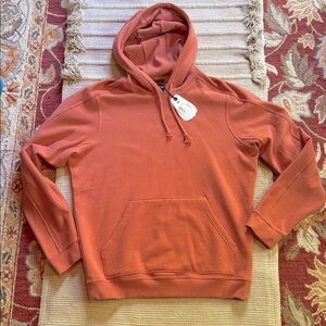 prAna Heritage Hoodie Sweatshirt Teracotta Orange Organic Cotton men’s medium M
